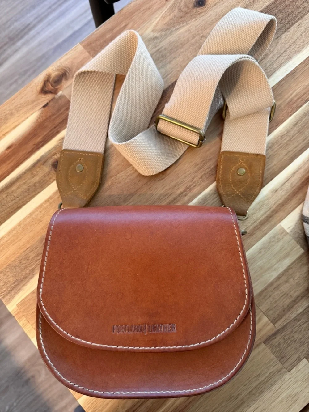 Portland Leather Saddle Crossbody Bag - Picture 4 of 15
